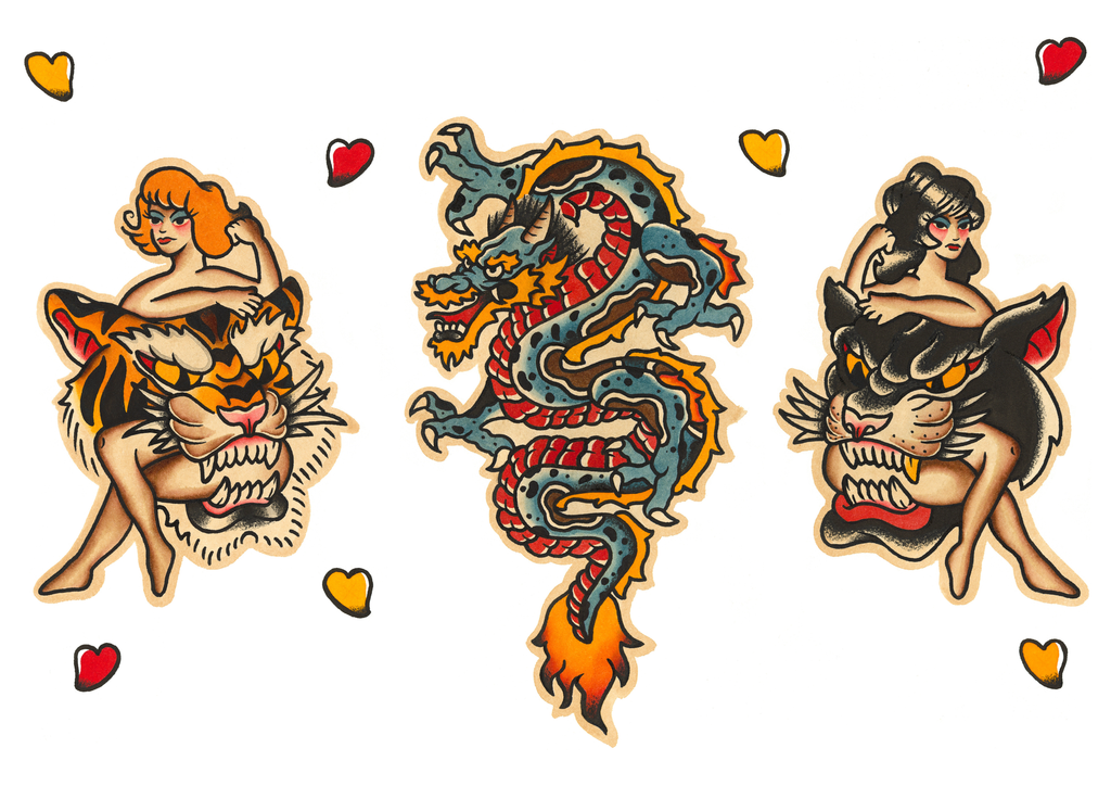 Cupid, Dragon & Panther